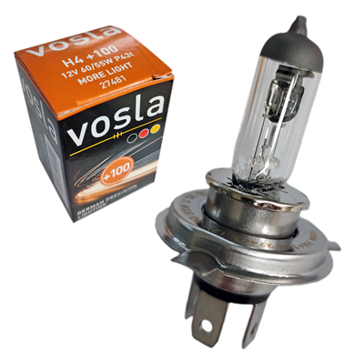 Vosla 12V H4 Ampul 60/55W +100 Fazla Işık P43t VS27481 (2 li)