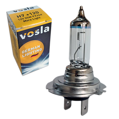 Vosla 12V H7 Ampul 55W +120 Fazla Işık PX26d VS27438 (2 li)