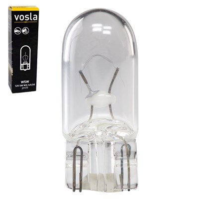 Vosla 12V T10 Ampul Dipsiz 5W W2,1x9,5d W5W VS37177 (10 lu)