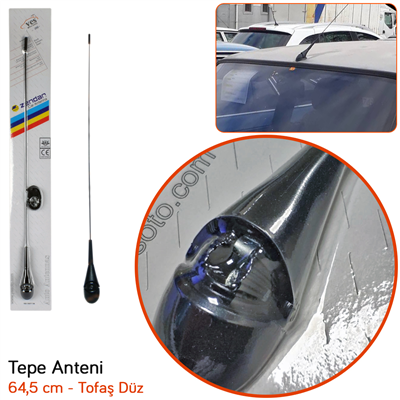 Zendar Y-200V Tepe Anteni Tofaş Düz 64,5 cm BR0025001