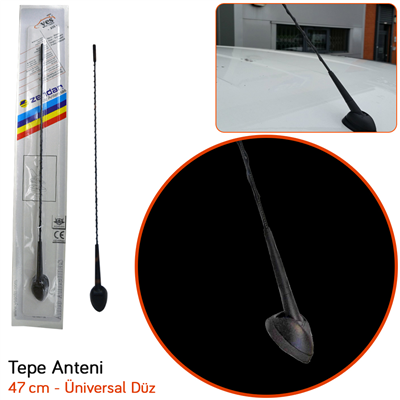 Zendar Y-235V Tepe Anteni Üniversal Düz SLX 47 cm (Fiber Tel) BR0025035