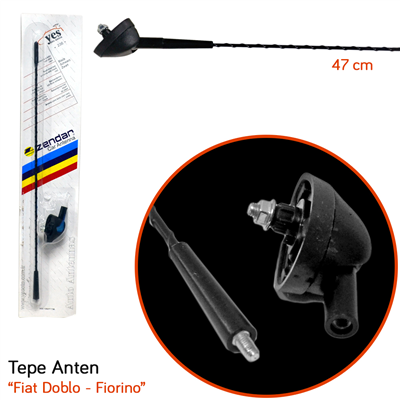 Zendar Y-236V Tepe Anteni Doblo-Fiorino Fiber Tel 47 cm BR0025036