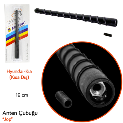 Zendar Y-290V Anten Çubuğu Job Hyundai-Kia (Kısa Diş) 19 cm BR0025090