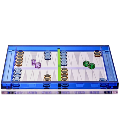 Reflections Copenhagen Crystal Backgammon Set