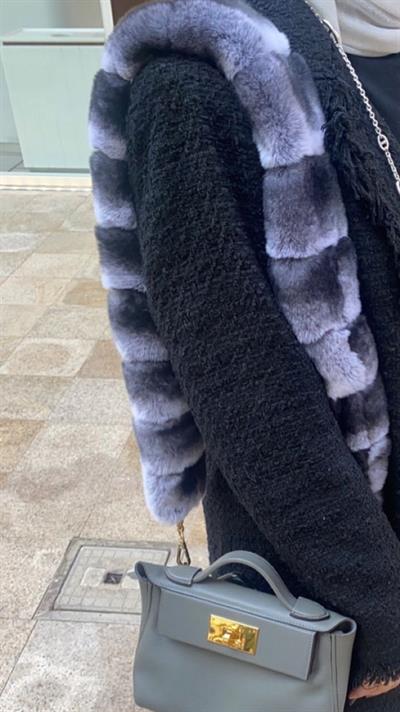 Rex Çanta askısı, Hakiki doğal kürk, Lüks hediye, Çeşitli renklerde kürk manşetler, Moda askılık, Aksesuar, süs, Hafif ve yumuşak
