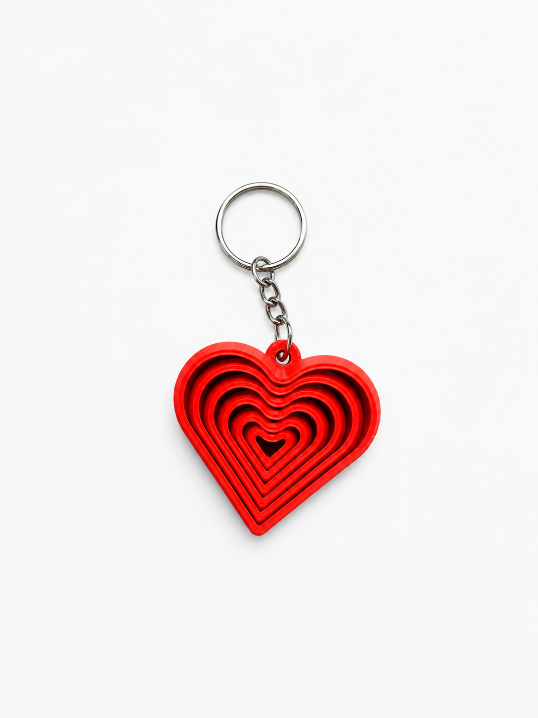 Tarzınıseç 3D Kırmızı Kalp Anahtarlık Charm
