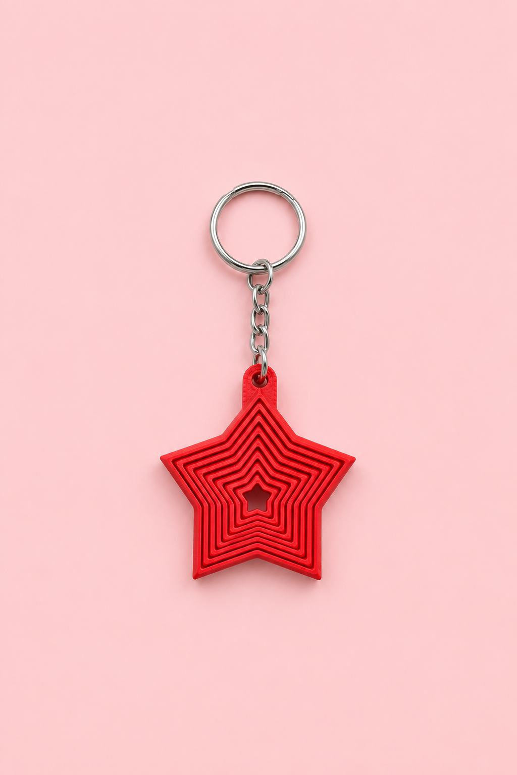 Tarzınıseç 3D Kırmızı Yıldız Anahtarlık Charm
