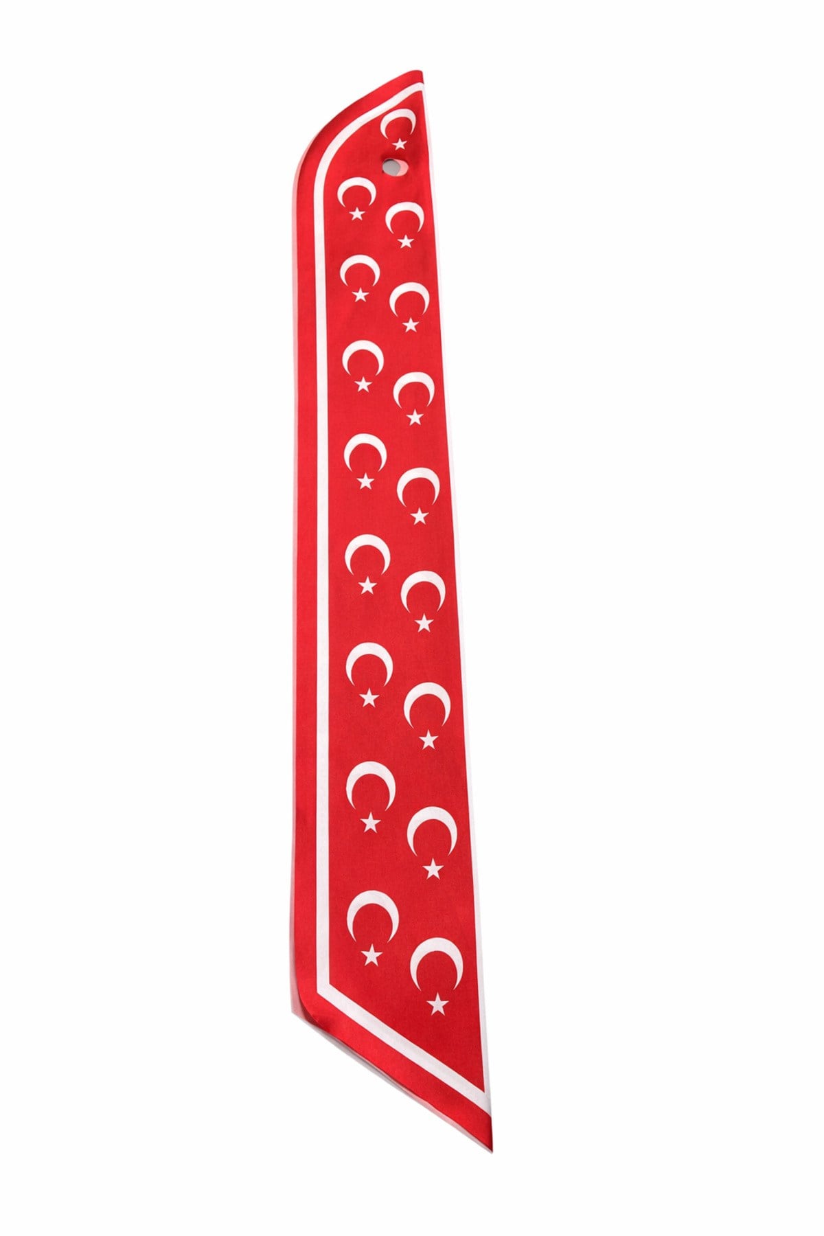 10’lu Ayyıldız Desenli Türk Bayraklı Kravat / Eşarp / Fular Set
