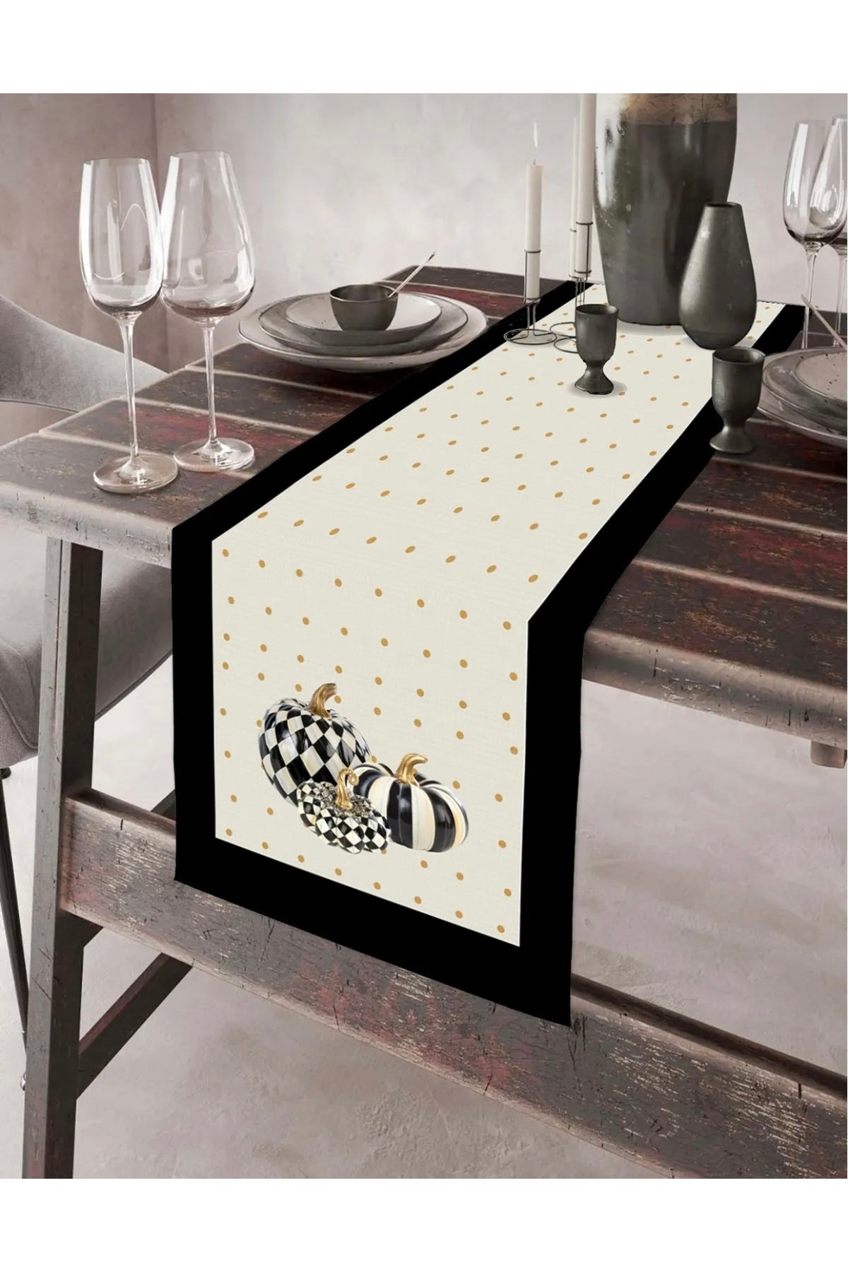 Balkabağı Desen Runner Ve Home Desen Runner 40 X 140 Ikili Paket