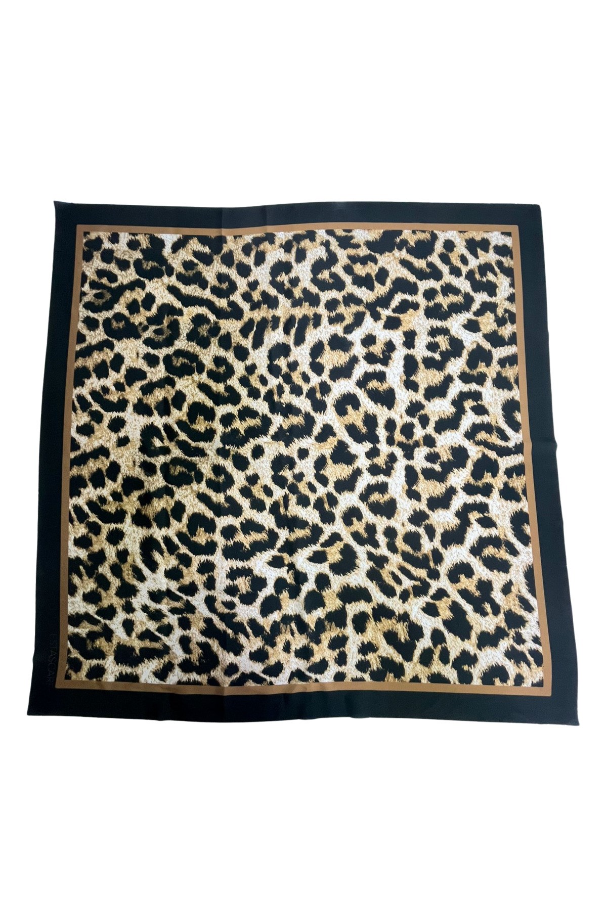 Desenli Fular Leopar Estacraft Şal Bandana 70x70cm
