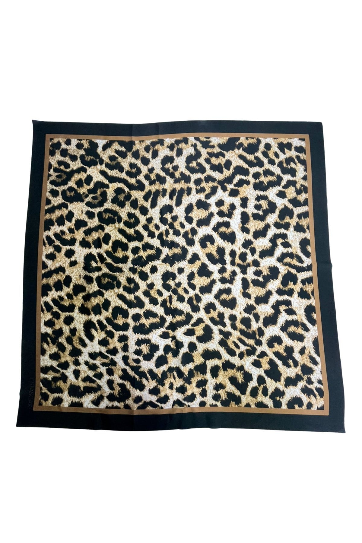 Desenli Fular Leopar Estacraft Şal Bandana 70x70cm