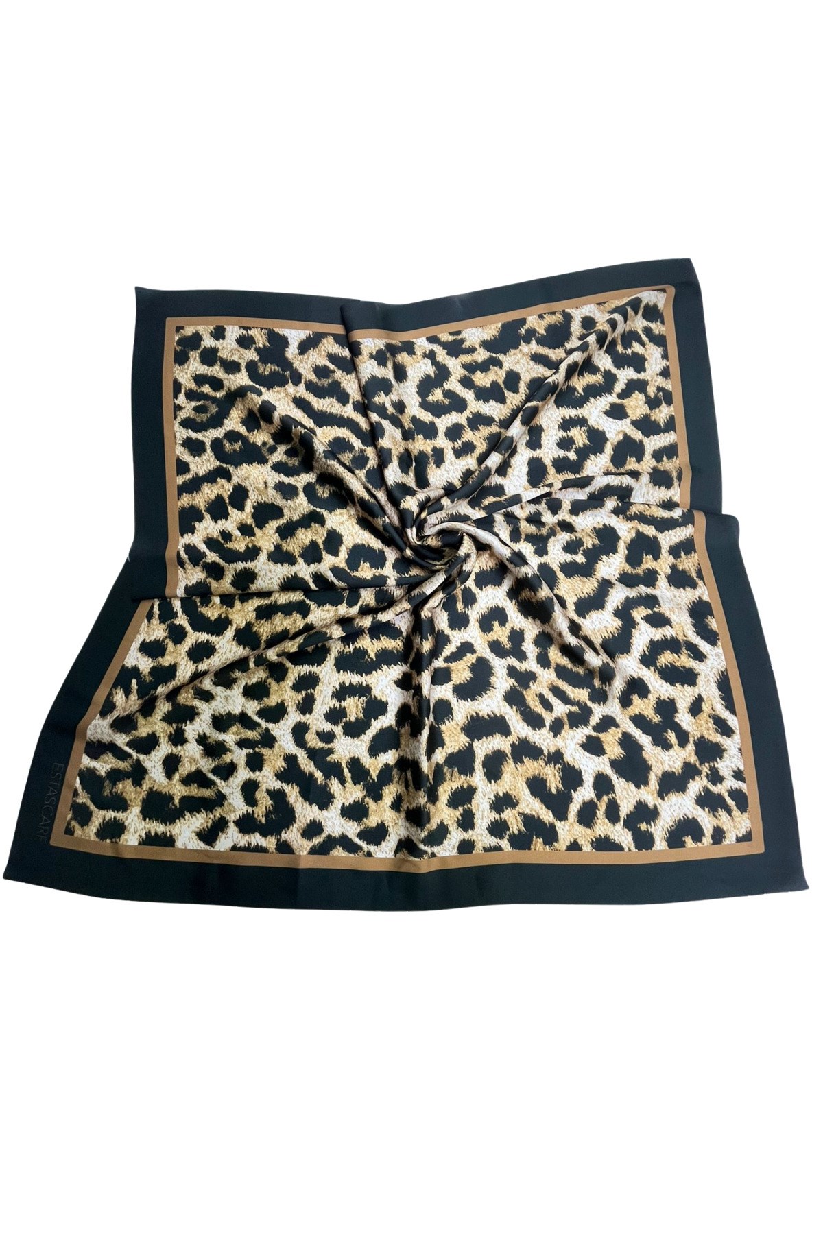 Desenli Fular Leopar Estacraft Şal Bandana 70x70cm