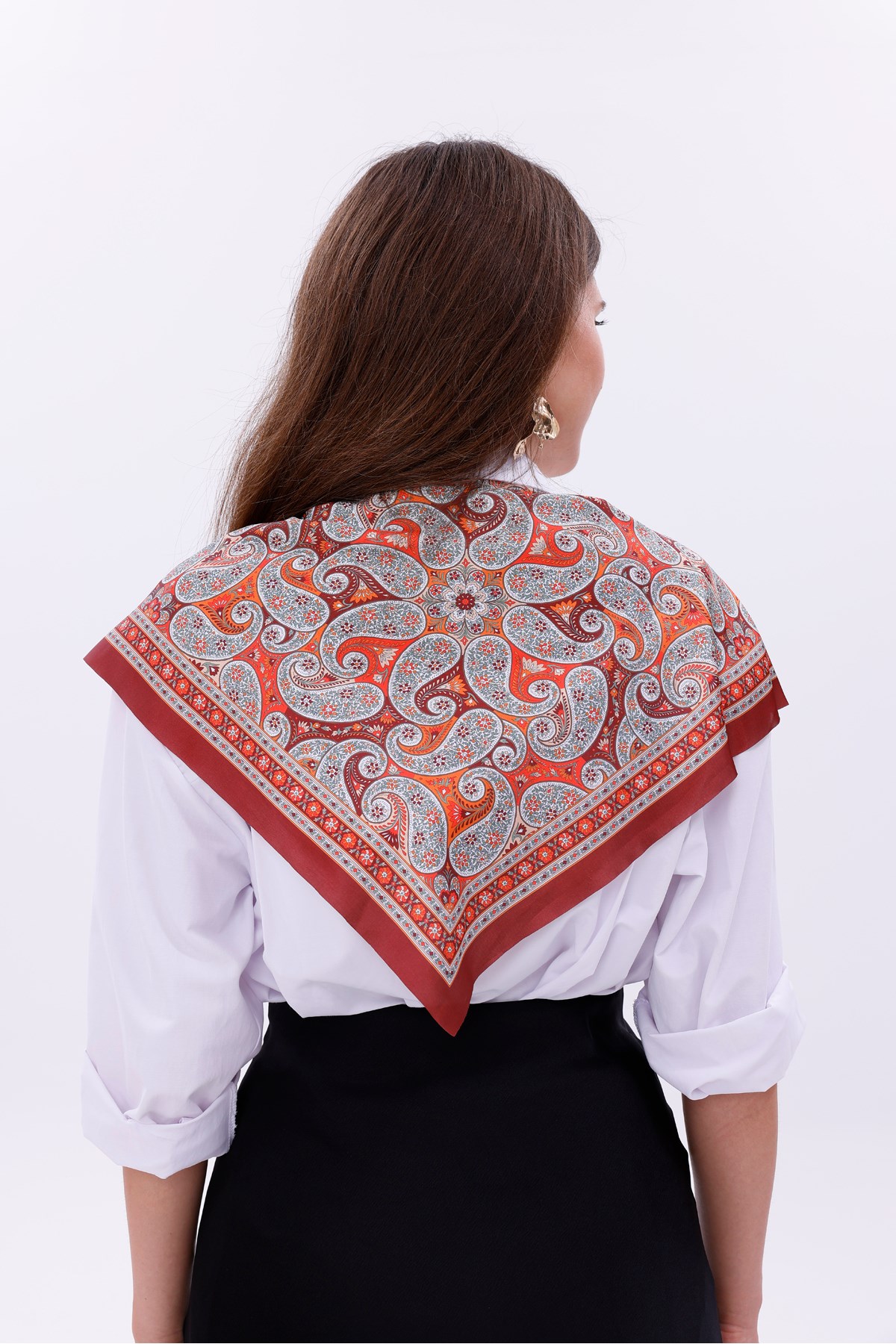 Doğu Esintisi Model Fular Bandana Şal Estascarf 70x70 Cm