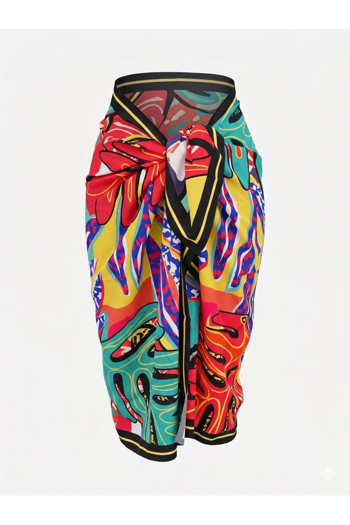 Esnek Likralı Uzun Beyaz Tül Pareo 150x95 Cm