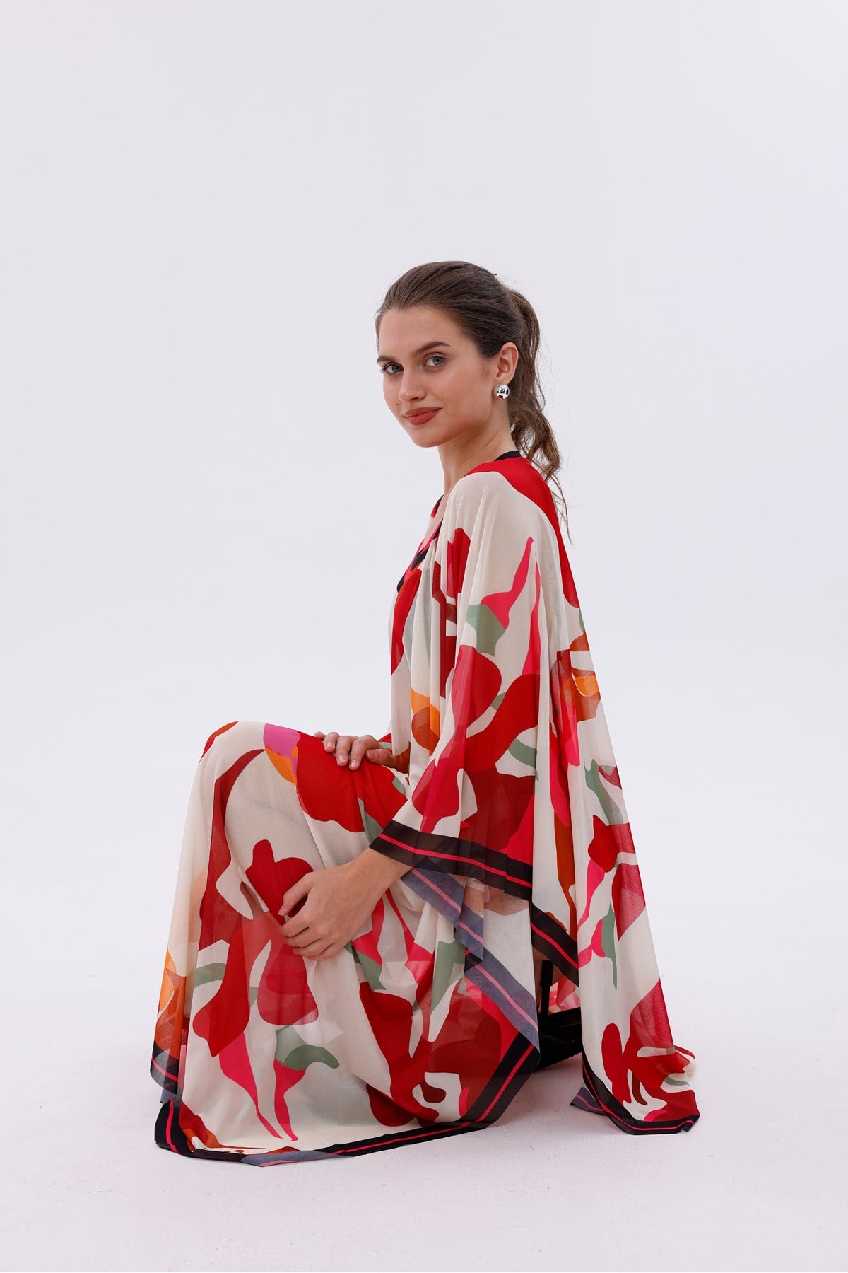 Kimono Pareo - Tesettür Pareo - Kemer Model 240x135 Cm