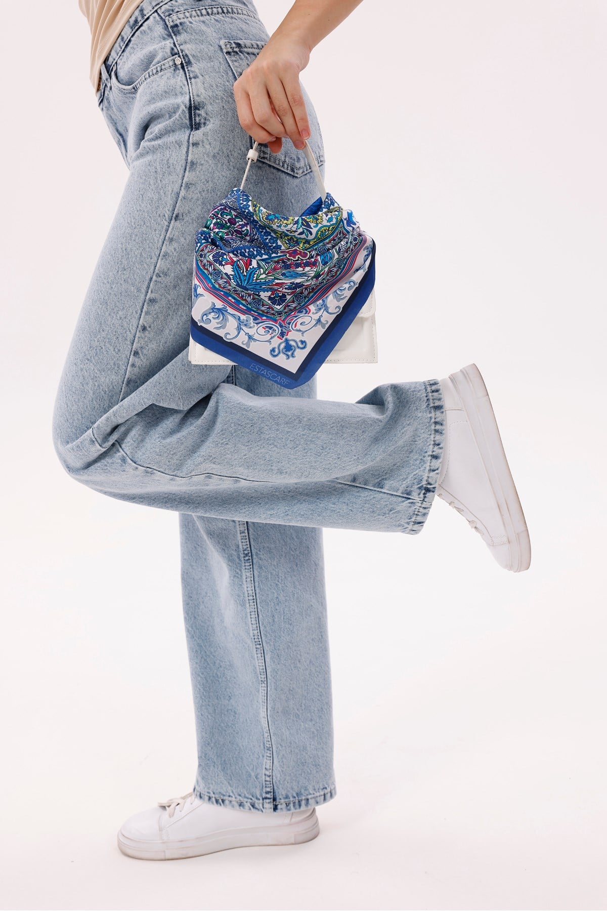 Krem Terrazzo - Amsterdam Model - Fular Estascarf
