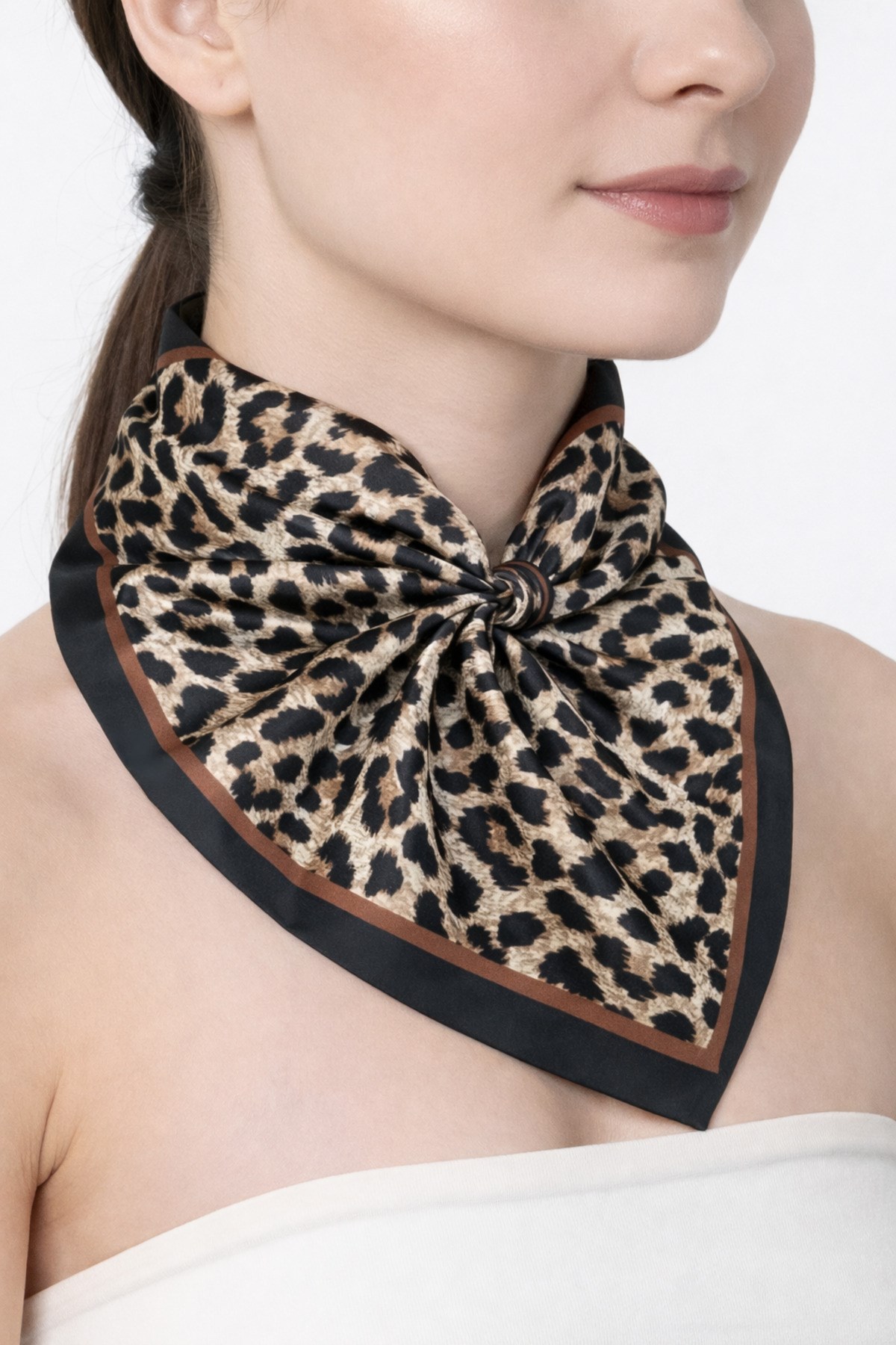 Leopar Desenli Fular Estascarf