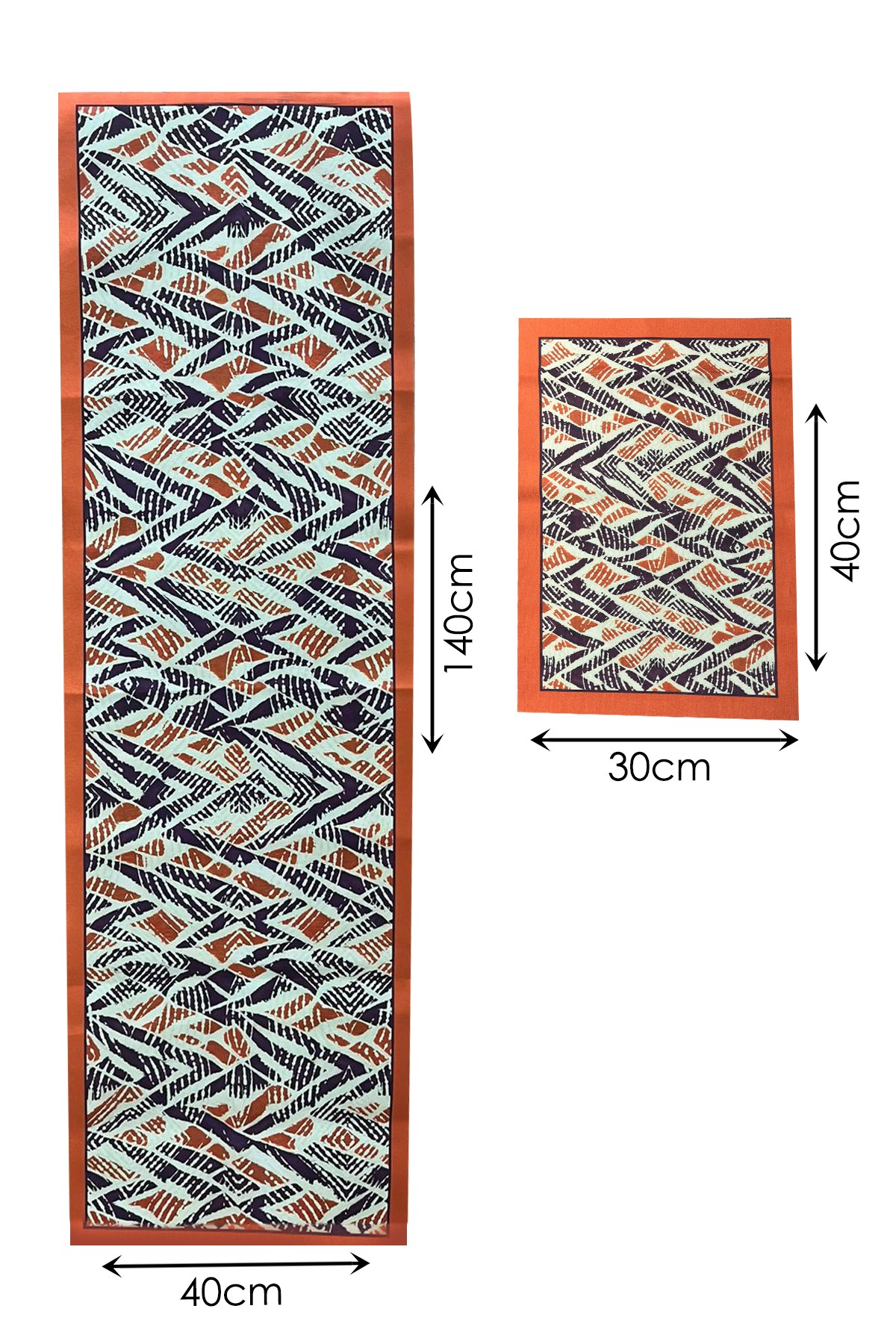 Otantik Motif – 3D Desenli Masa Runner & 4’lü Supla Takımı