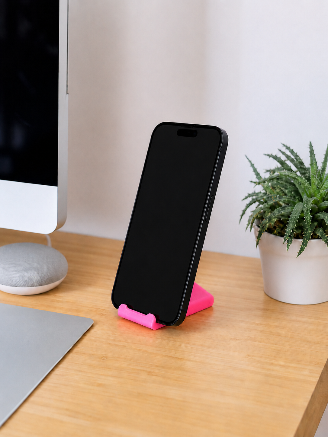 Tarzını Seç 3'ü 1 Arada Mini Telefon Tutucu Anahtarlık Charm – Pembe 3,5 × 7 × 1 cm