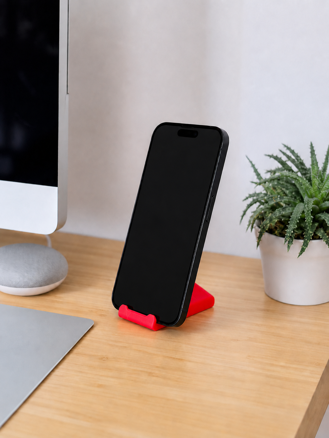 Tarzını Seç 3'ü 1 Arada Mini Telefon Tutucu Anahtarlık Charm – Kırmızı 3,5 × 7 × 1 cm