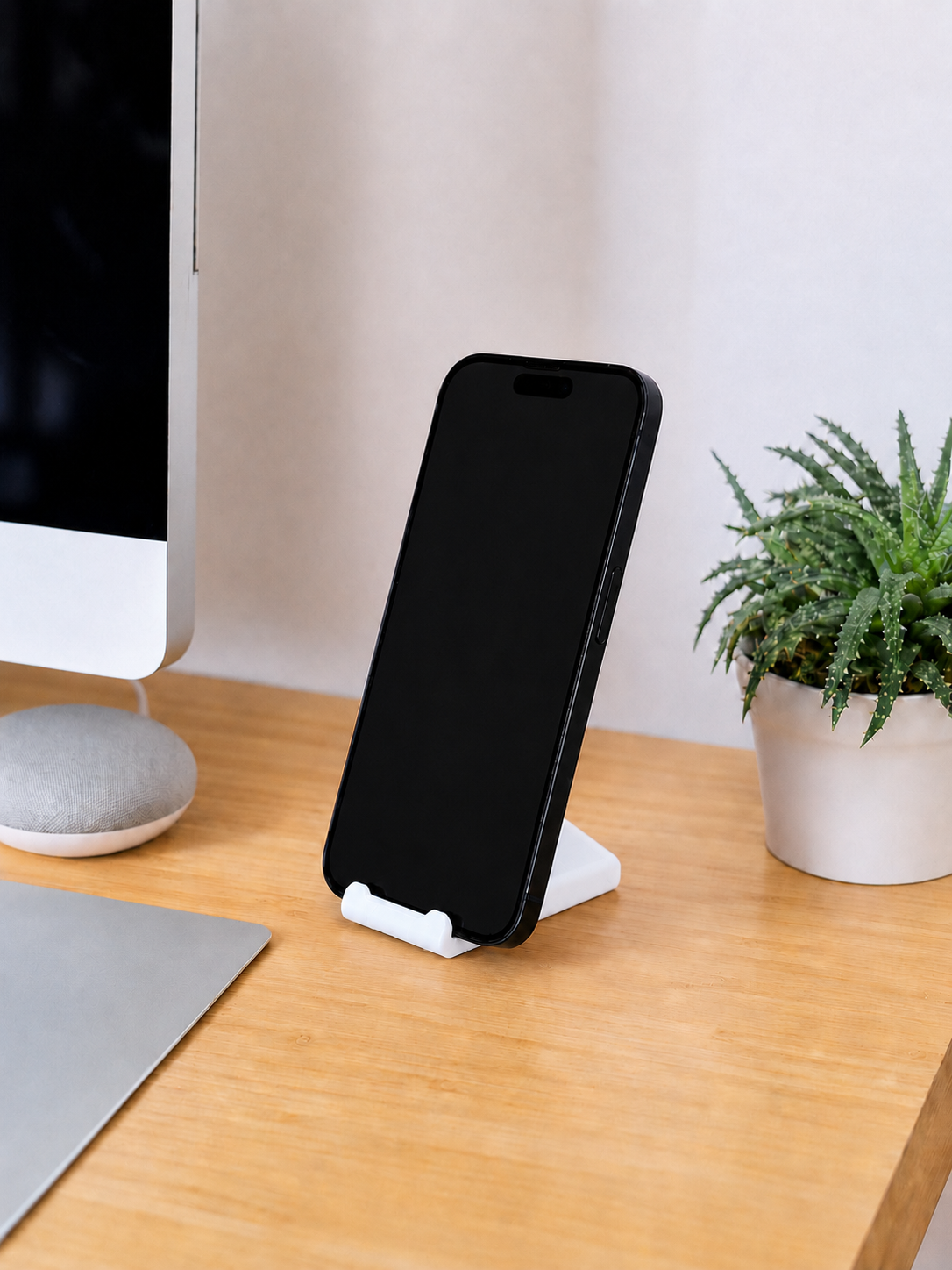 Tarzını Seç 3'ü 1 Arada Mini Telefon Tutucu Anahtarlık Charm – Beyaz 3,5 × 7 × 1 cm