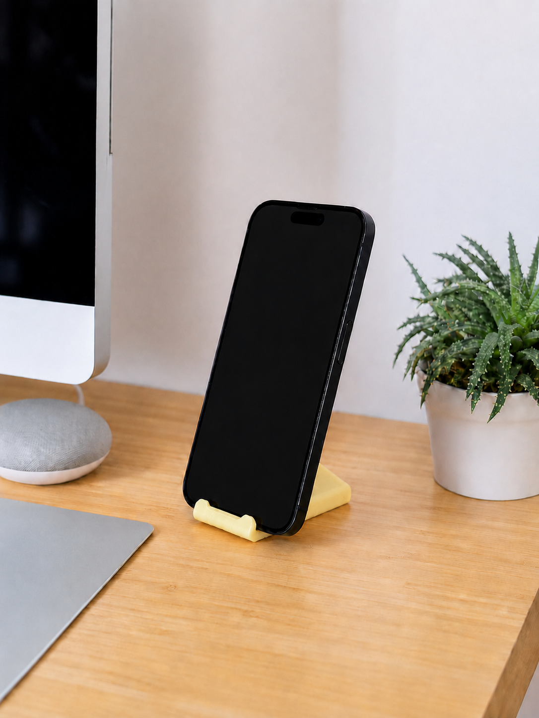 Tarzını Seç 3'ü 1 Arada Mini Telefon Tutucu Anahtarlık Charm – Bej 3,5 × 7 × 1 cm
