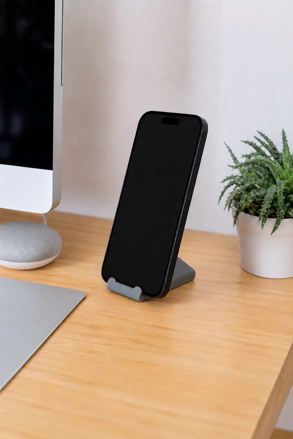 Tarzını Seç 3'ü 1 Arada Mini Telefon Tutucu Anahtarlık Charm – Gri 3,5 × 7 × 1 cm