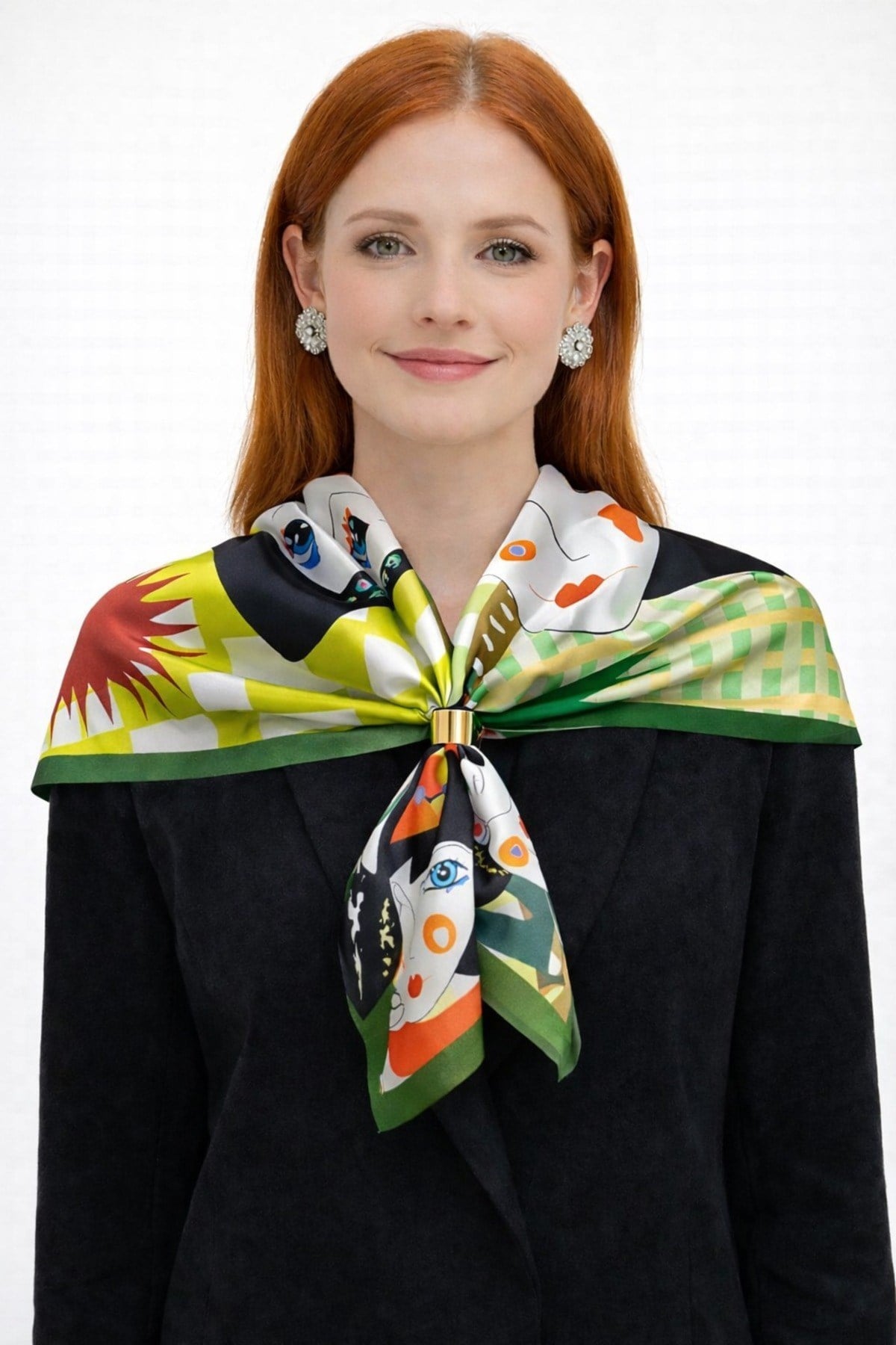 Tarzını Seç Kahverengi Queen Fular / Bandana / Aksesuar / Eşarp 90x90 cm