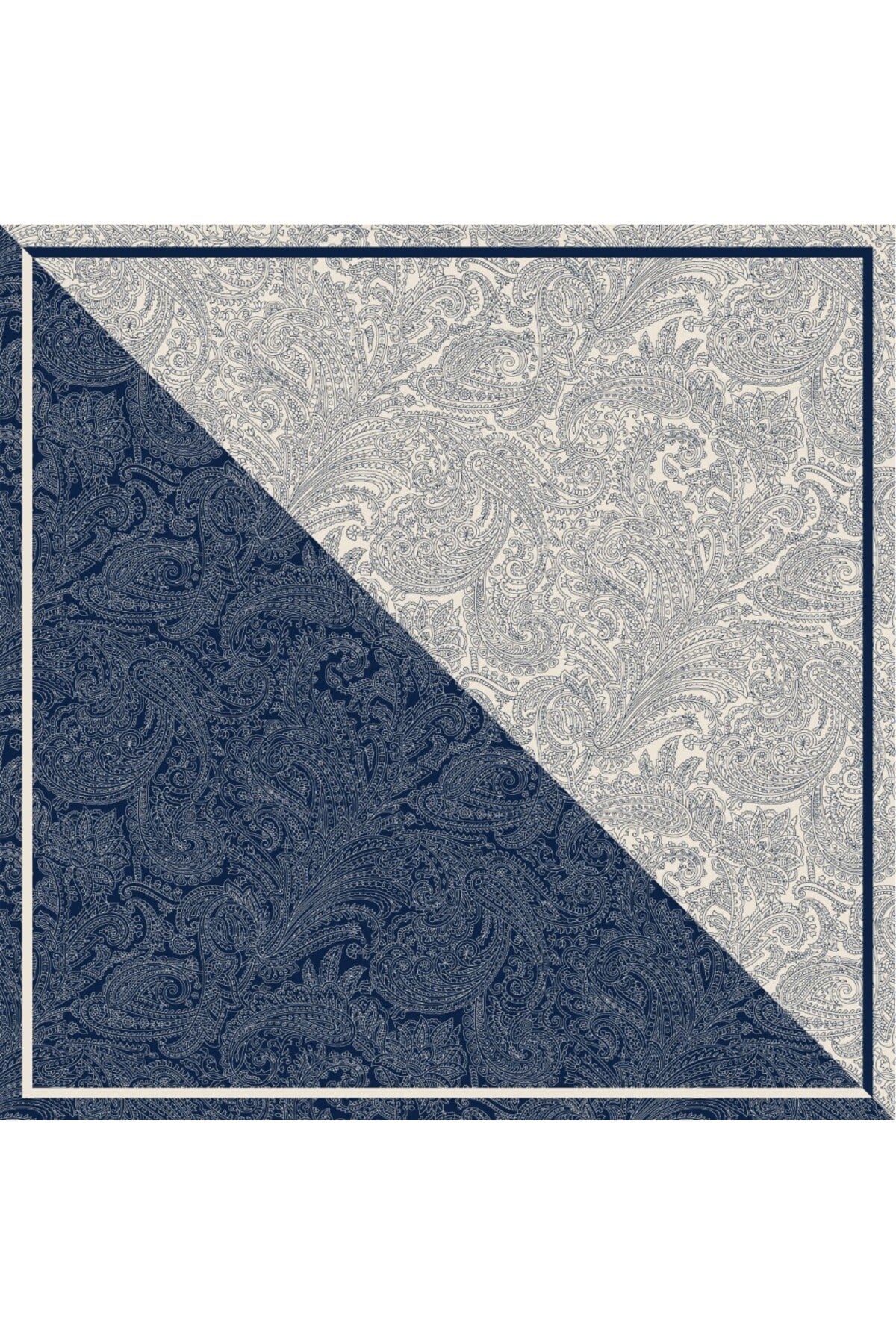 Tarzını Seç Lacivert Royal Fular / Bandana / Aksesuar 48x48 cm