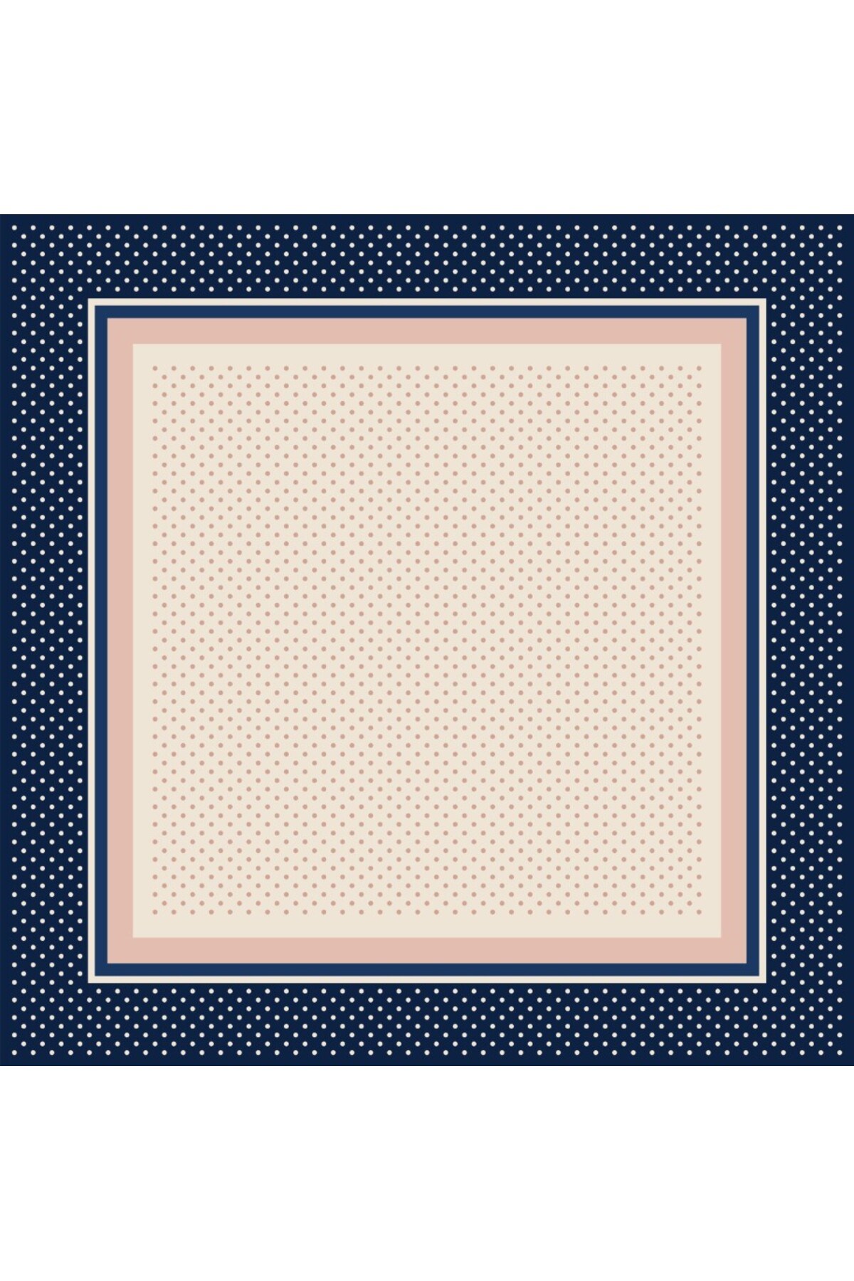 Tarzını Seç Mavi Şerit Puantiyeli Fular / Bandana / Aksesuar / Şal / Eşarp 70x70