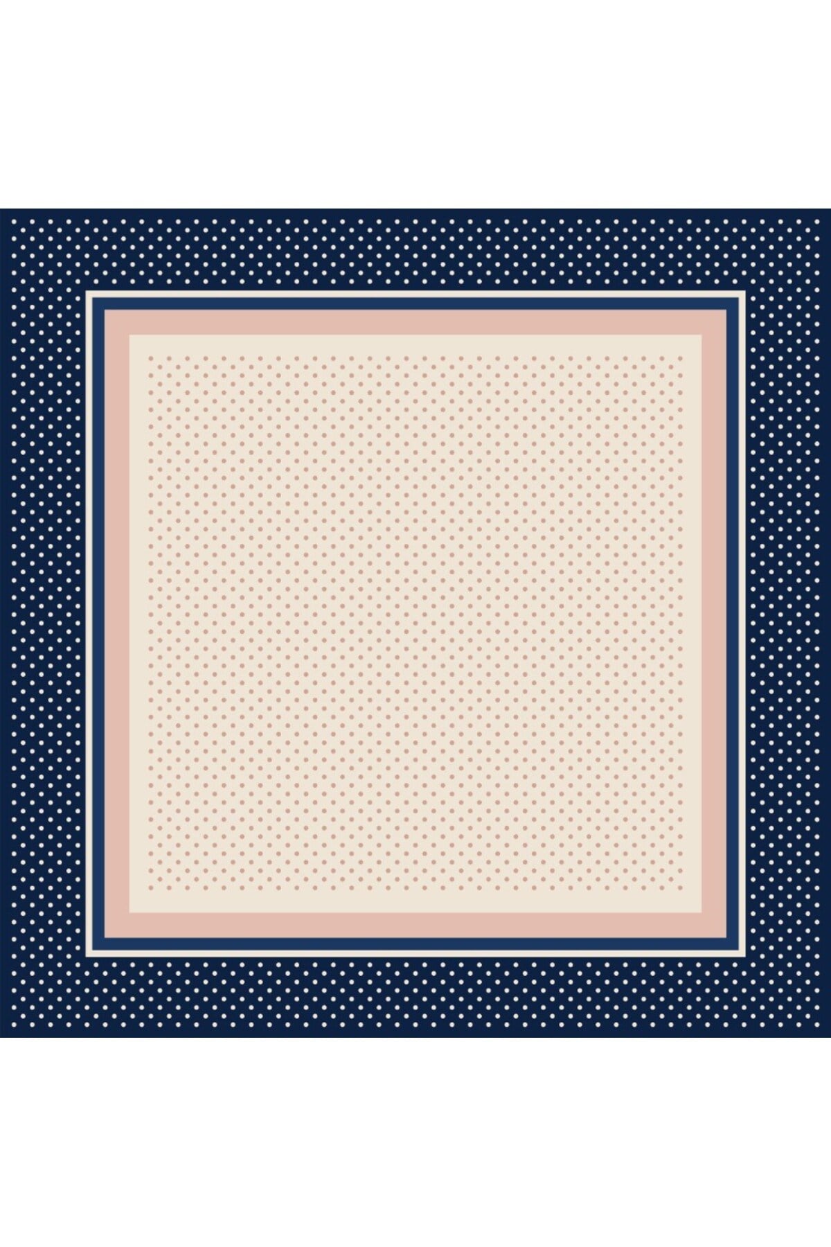 Tarzını Seç Mavi Şerit Puantiyeli Fular / Bandana / Aksesuar / Eşarp 90x90 cm