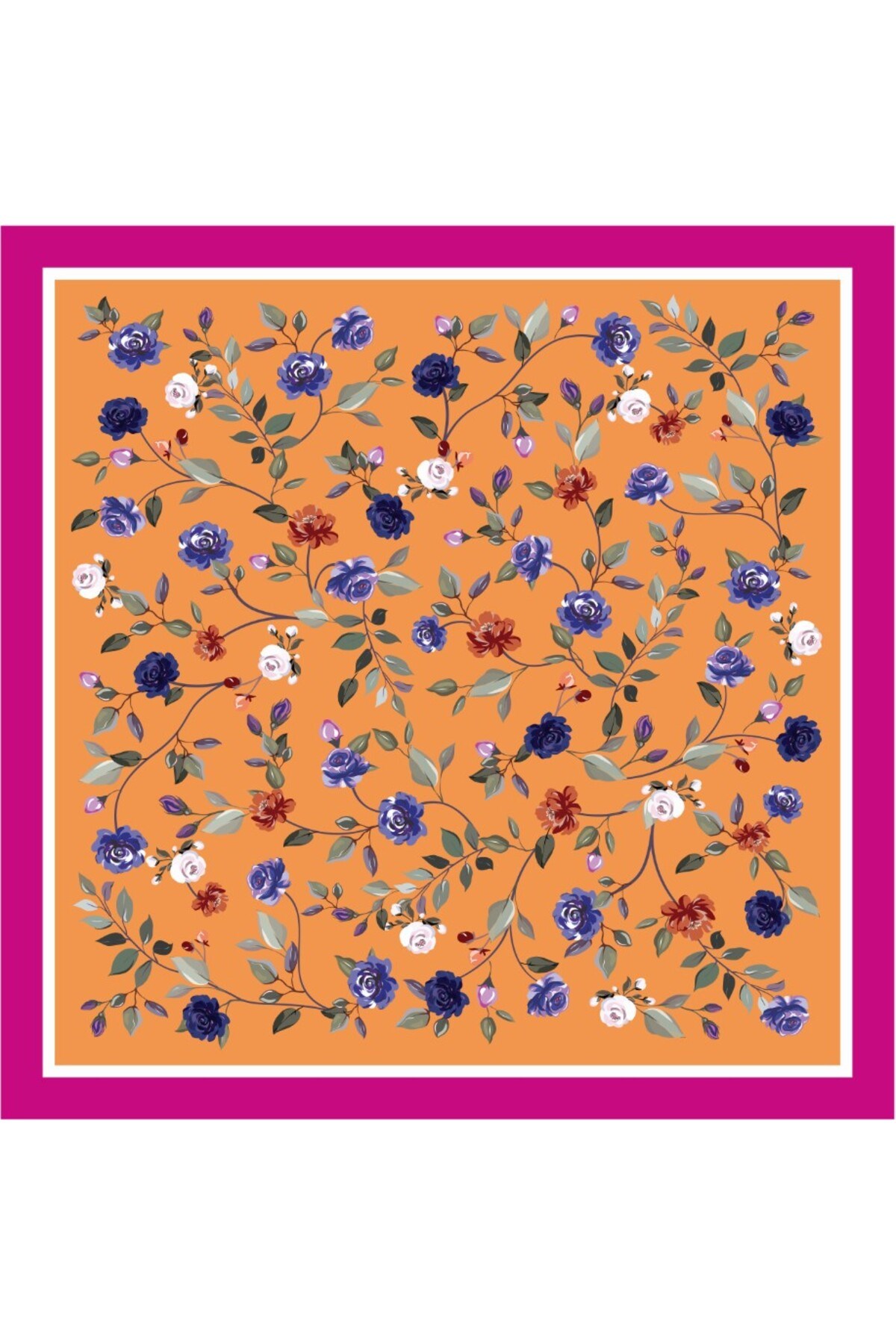 Tarzını Seç Pembe Gül Fular / Bandana / Aksesuar / Şal / Eşarp 70x70