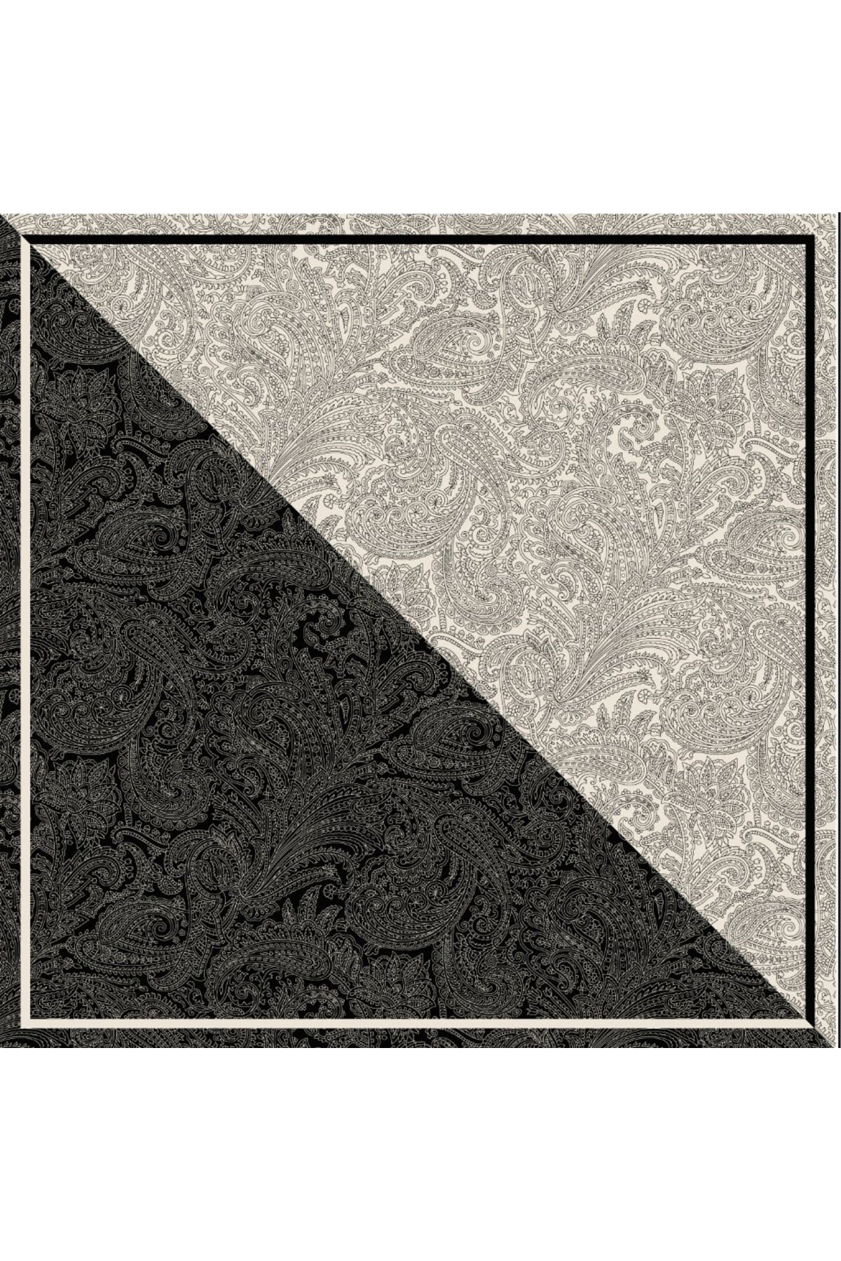 Tarzını Seç Siyah Royal Fular / Bandana / Aksesuar / Eşarp 90x90 cm