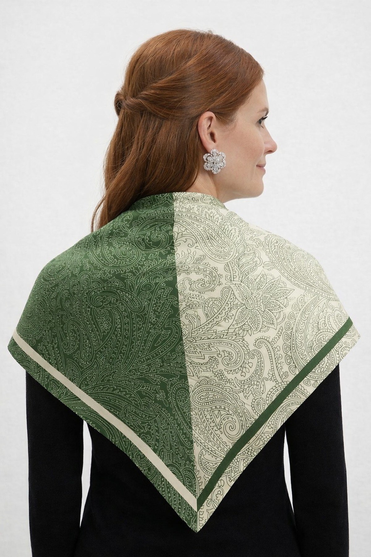 Tarzını Seç Yeşil Royal Fular / Bandana / Aksesuar / Şal / Eşarp 70x70