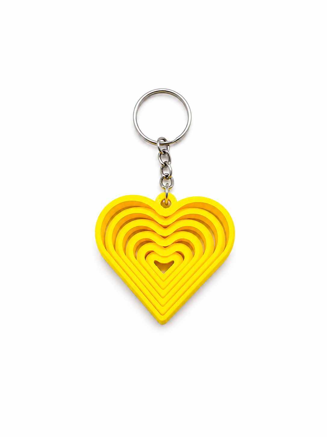Tarzınıseç 3D Sarı Kalp Anahtarlık Charm