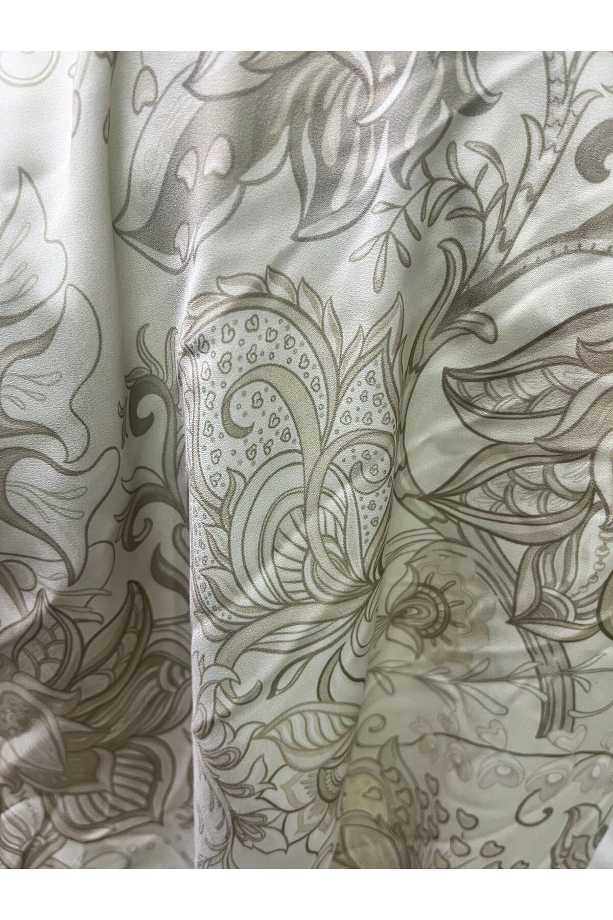 Vintage / Cupra Saten Aksesuar Şal Atkı Estascraf 180x70cm