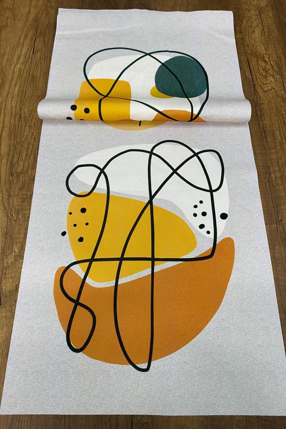 Yaprak Desenli Runner 40x140 Cm