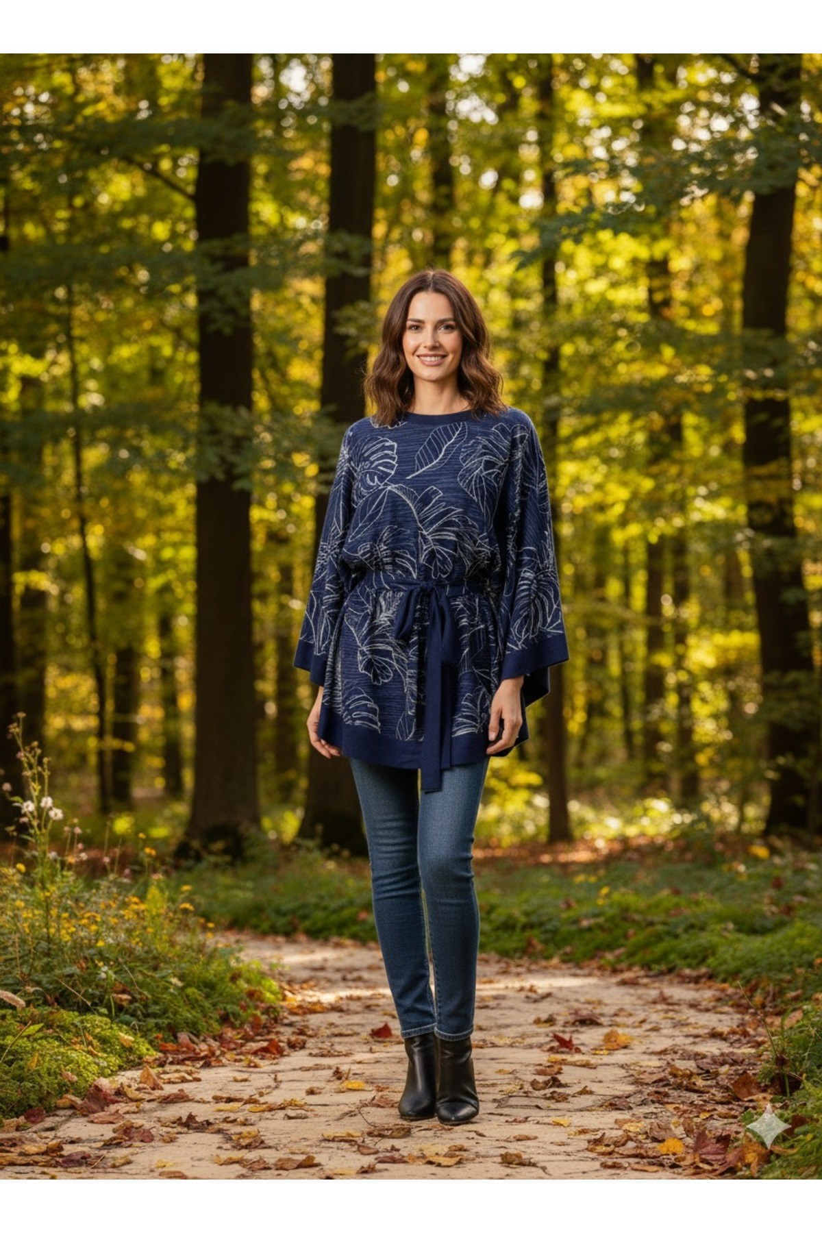 Yeni Sezon Rahat Modern Mira Oversize Panço / Tesettür Tunik - Panço