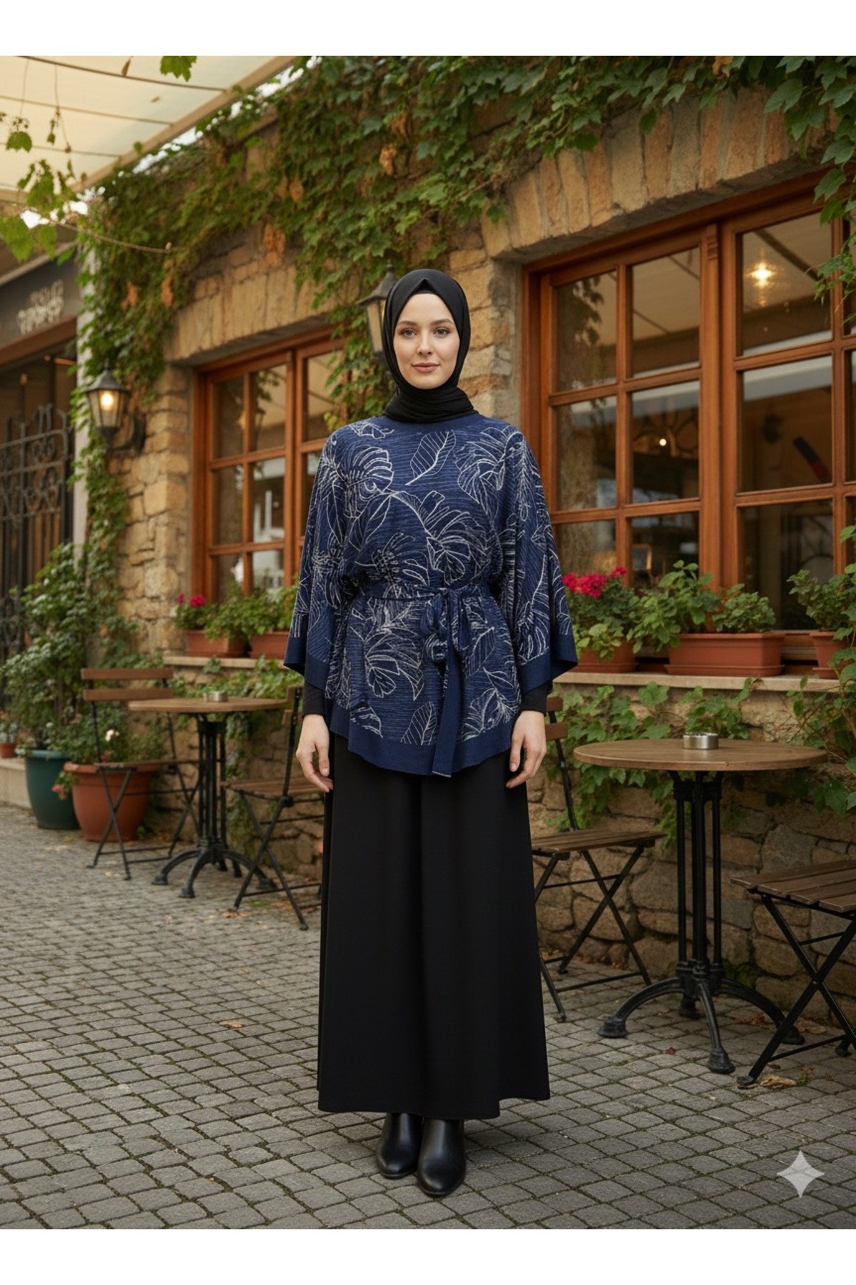 Yeni Sezon Rahat Modern Mira Oversize Panço / Tesettür Tunik - Panço