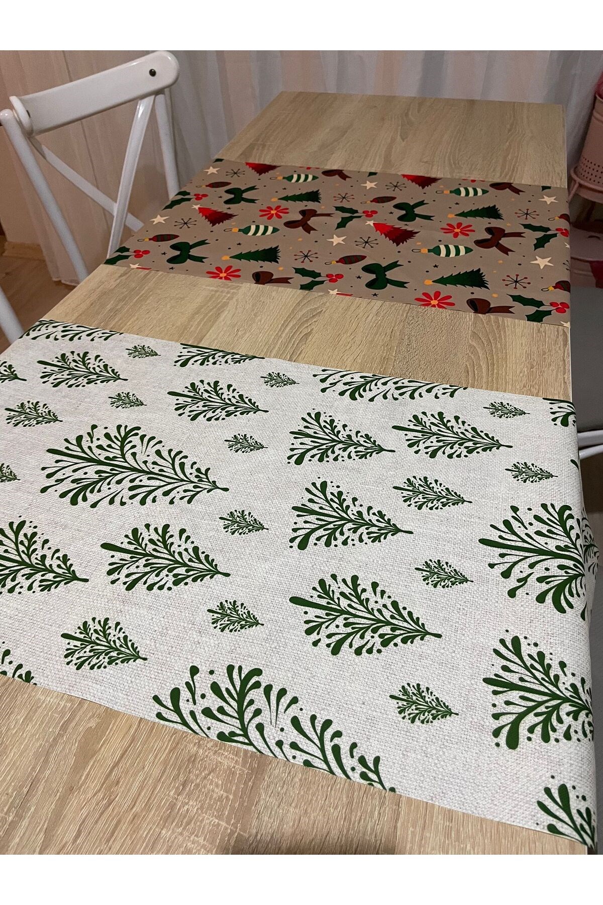 Yılbaşı Desen Runner Christmas Yeniyıl Runner 40 X 140 - 2 Adet