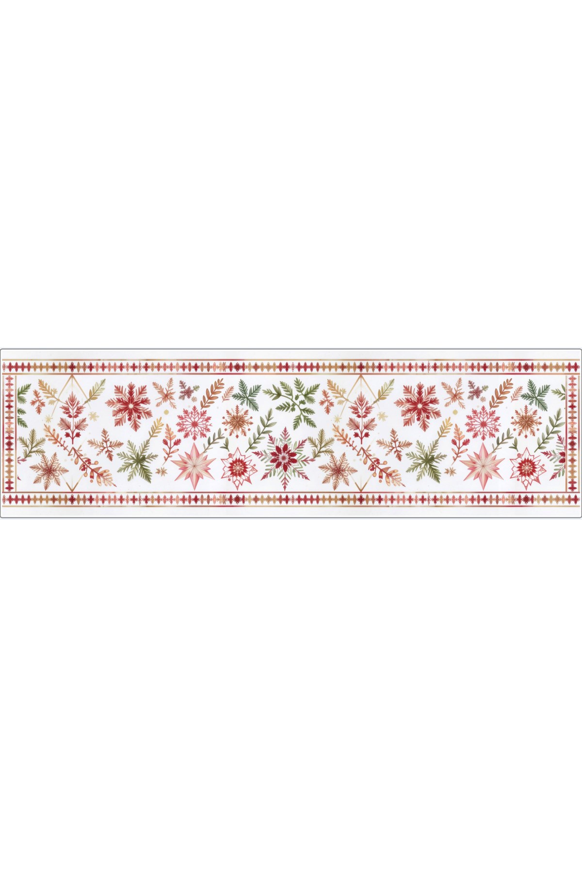 Yılbaşı Temalı Dijital Baskılı Runner Örtüsü Christmas 40x140 cm
