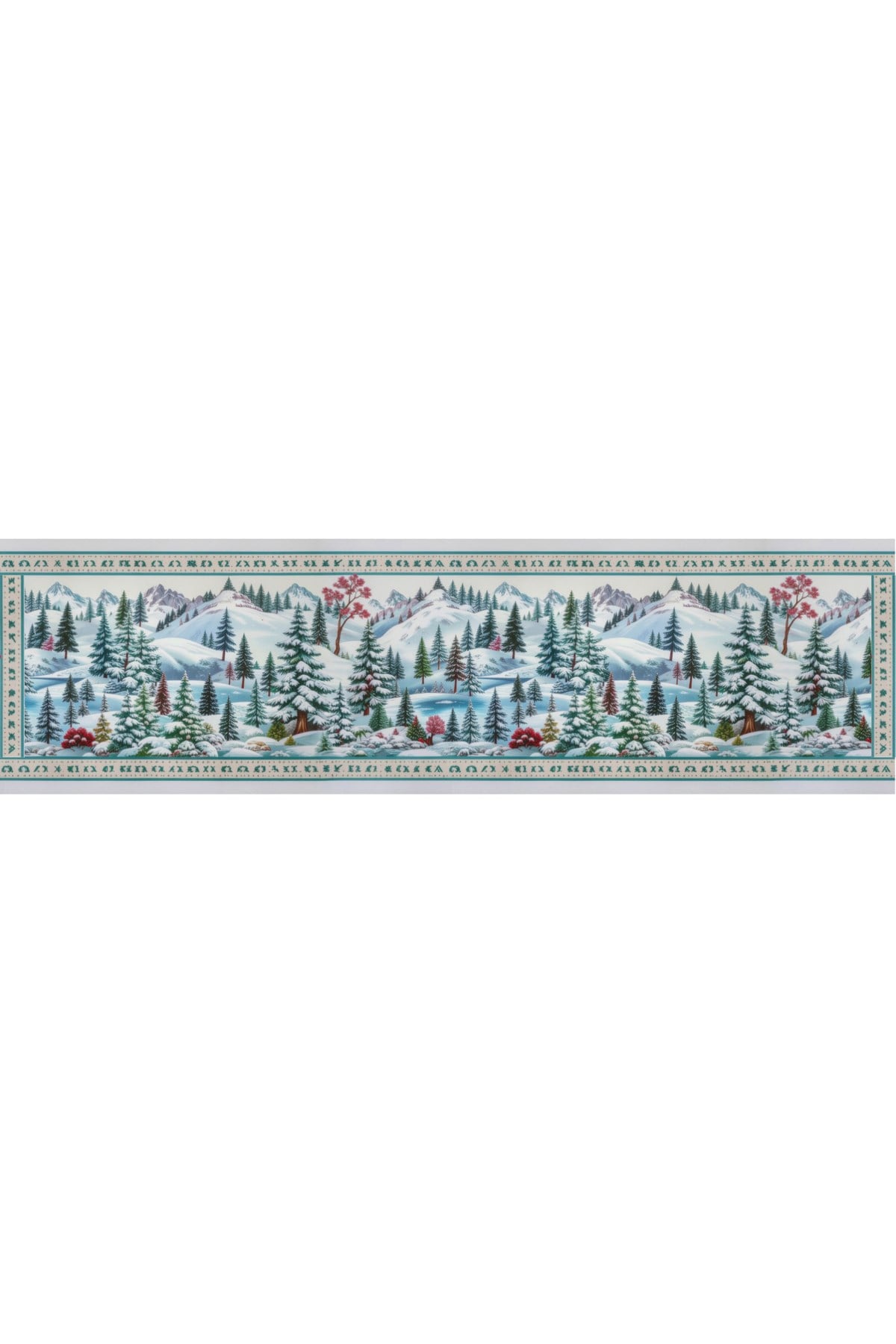 Yılbaşı Temalı Dijital Baskılı Runner Örtüsü Christmas 40x140 cm