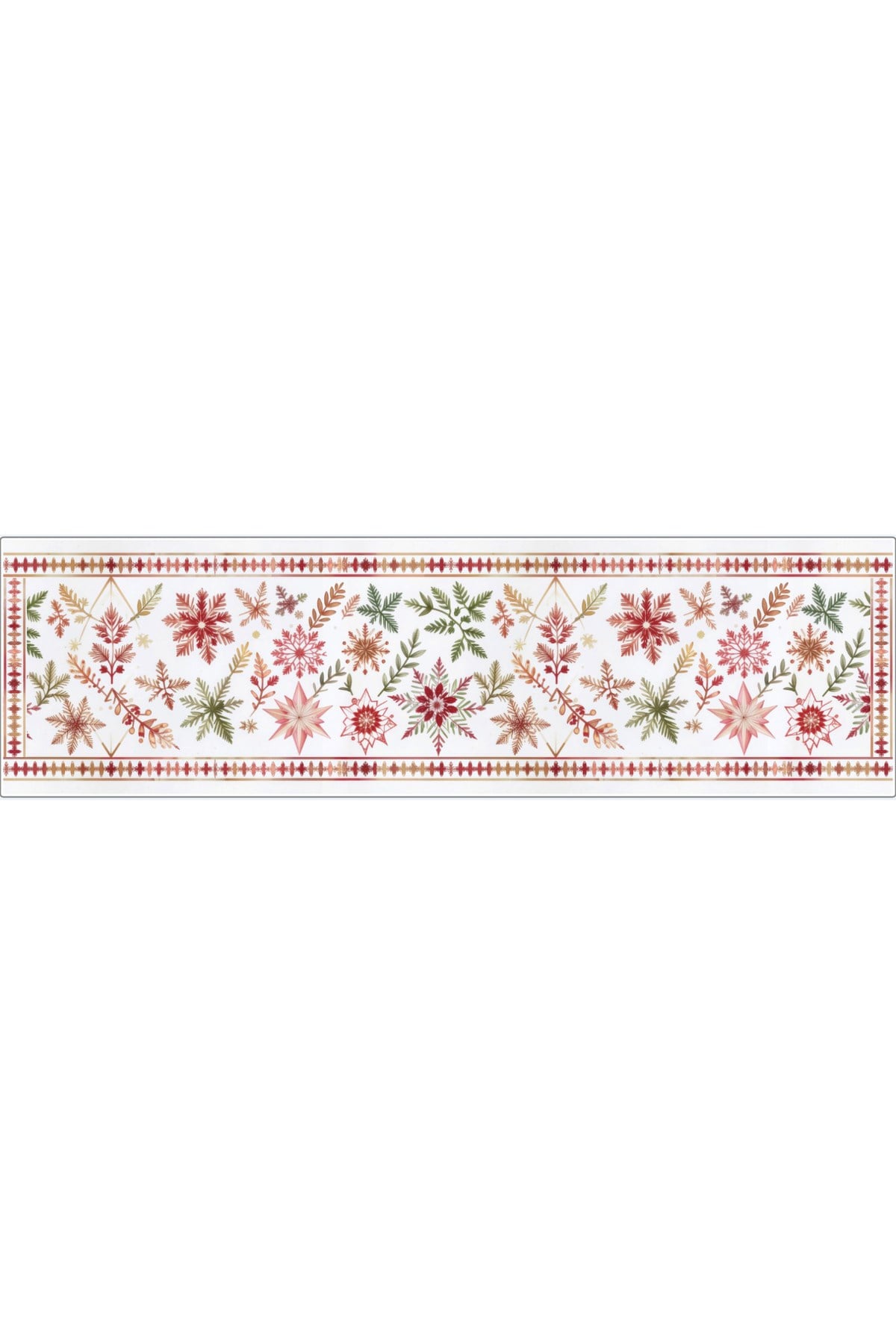 Yılbaşı Temalı Dijital Baskılı Runner Örtüsü Christmas 40x140 cm