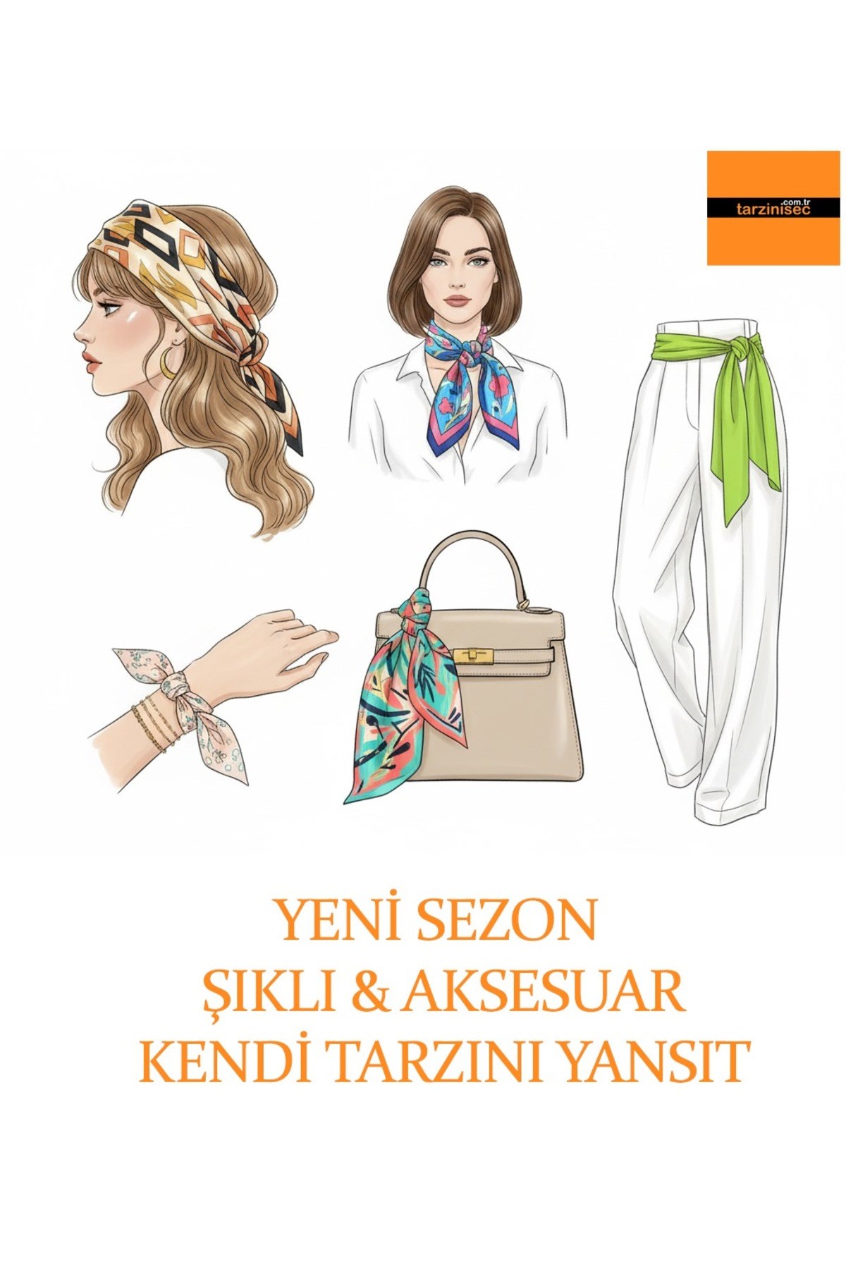 Zerafeti Fular Bandana – Estascarf 100x9 cm