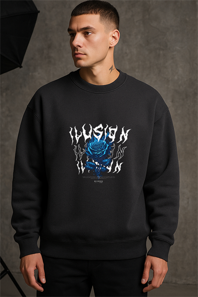 'Ilusion' II Füme Oversize Sweatshirt