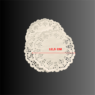 12,5 cm Yuvarlak Dantel Kâğıt Pasta & Sunum Altlığı 100 adet