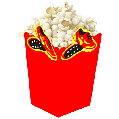 3D Sarı Kırmızı Taraftar Temalı Popcorn Mısır Kutusu 8 li Paket