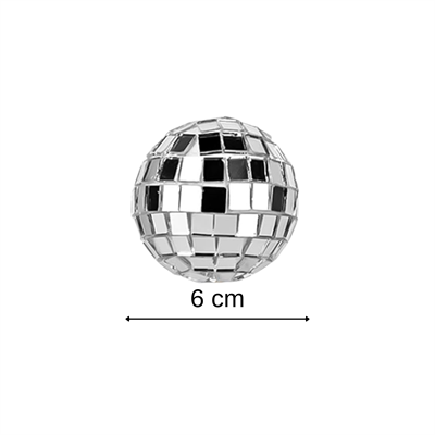 6 cm Gümüş Disko Topu 2 Adet