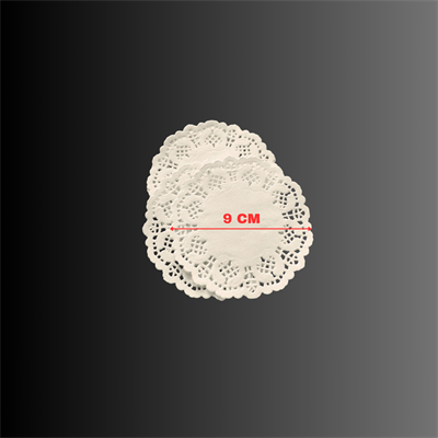 9 cm Yuvarlak Dantel Kâğıt Pasta & Sunum Altlığı 250 adet