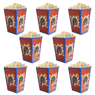 Avangers Temalı Popcorn Mısır Kutusu 8 li Paket
